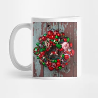 Old Fashion Christmas Wreath Mug